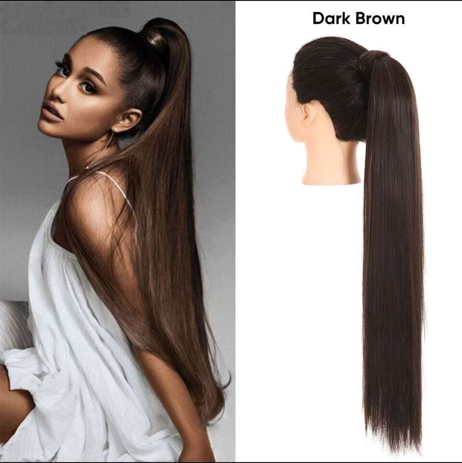 Coda Liscia 70CM Castano Scuro