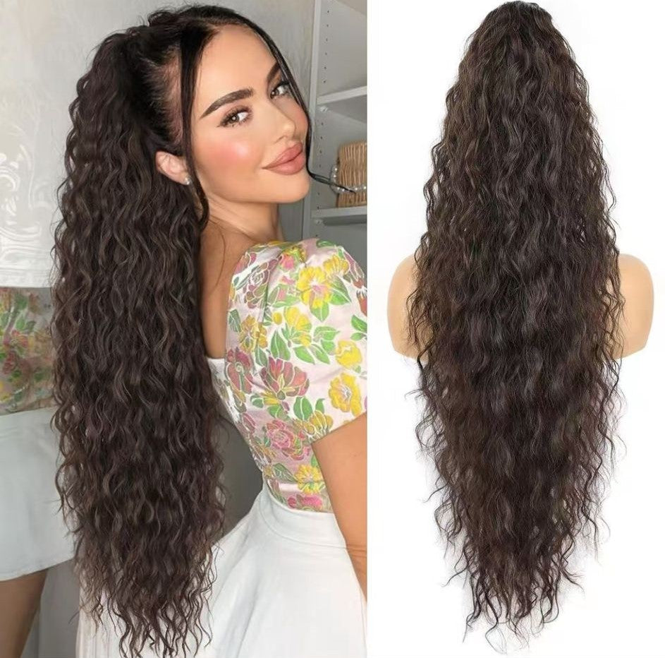 Coda DEEP WAVES 65 CM Castano Cioccolato Fondente