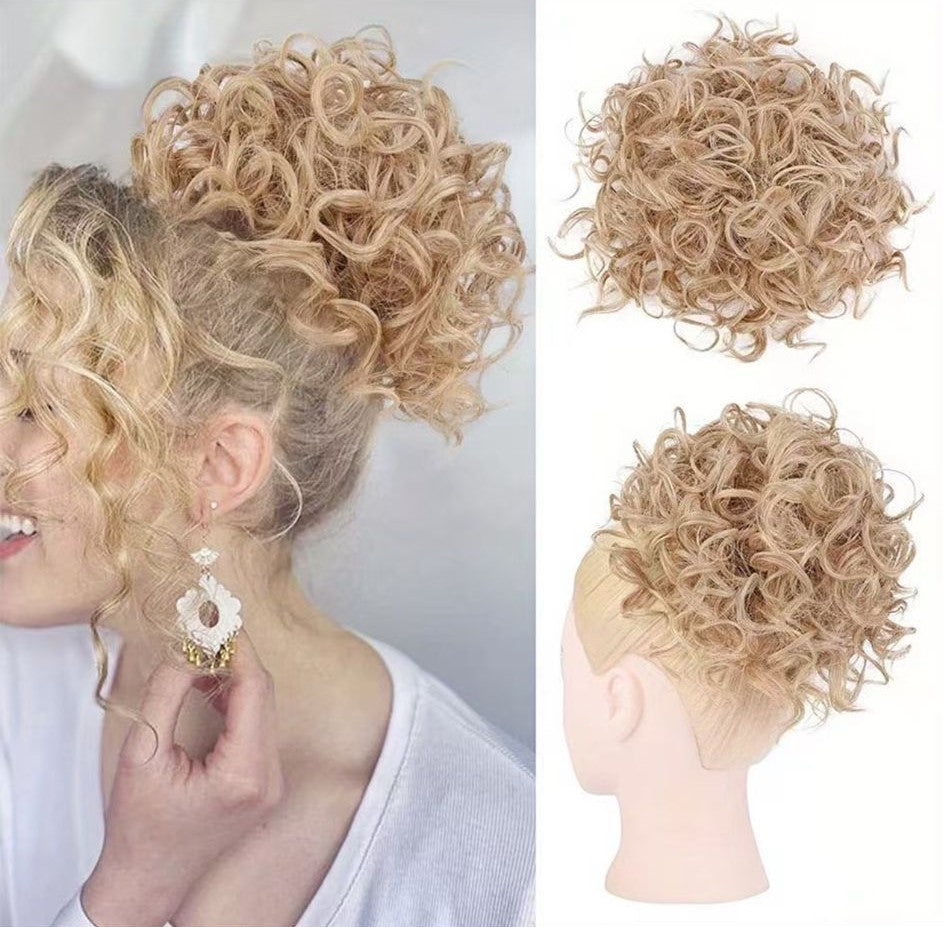 Chignon Ricci Biondo Fragola