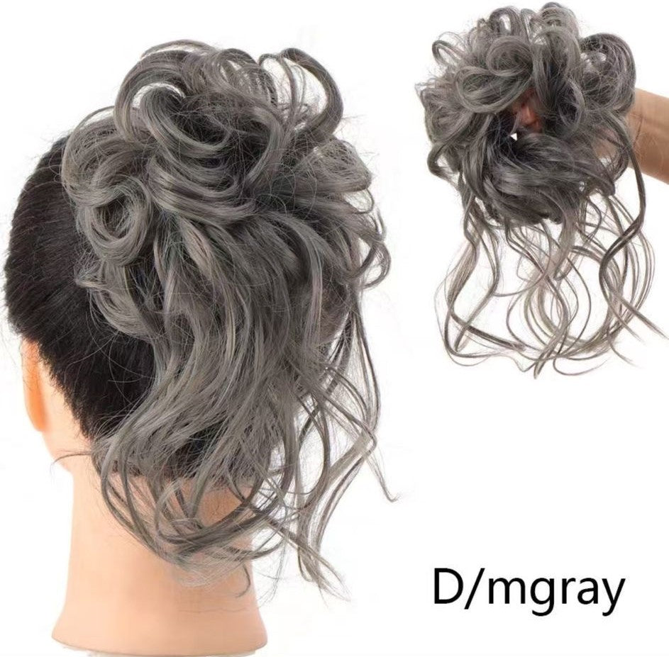 Chignon Elegante Griggio Cenere con Riflessi Silver