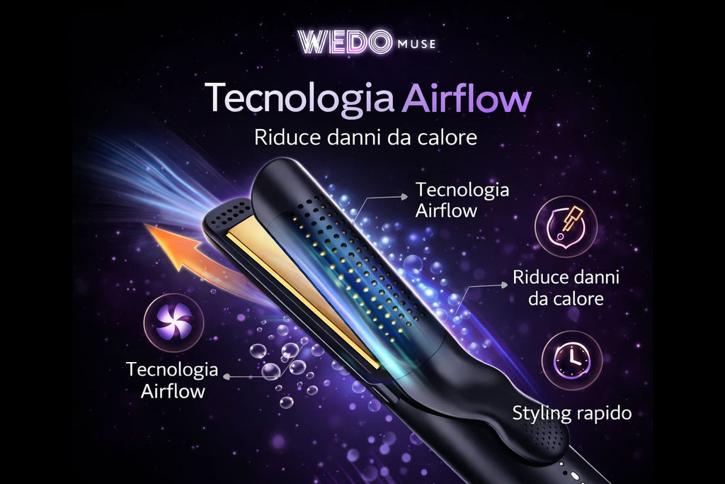Styler Professionale 3-in-1 Airflow: Lisci, Ricci e Onde con Protezione Attiva