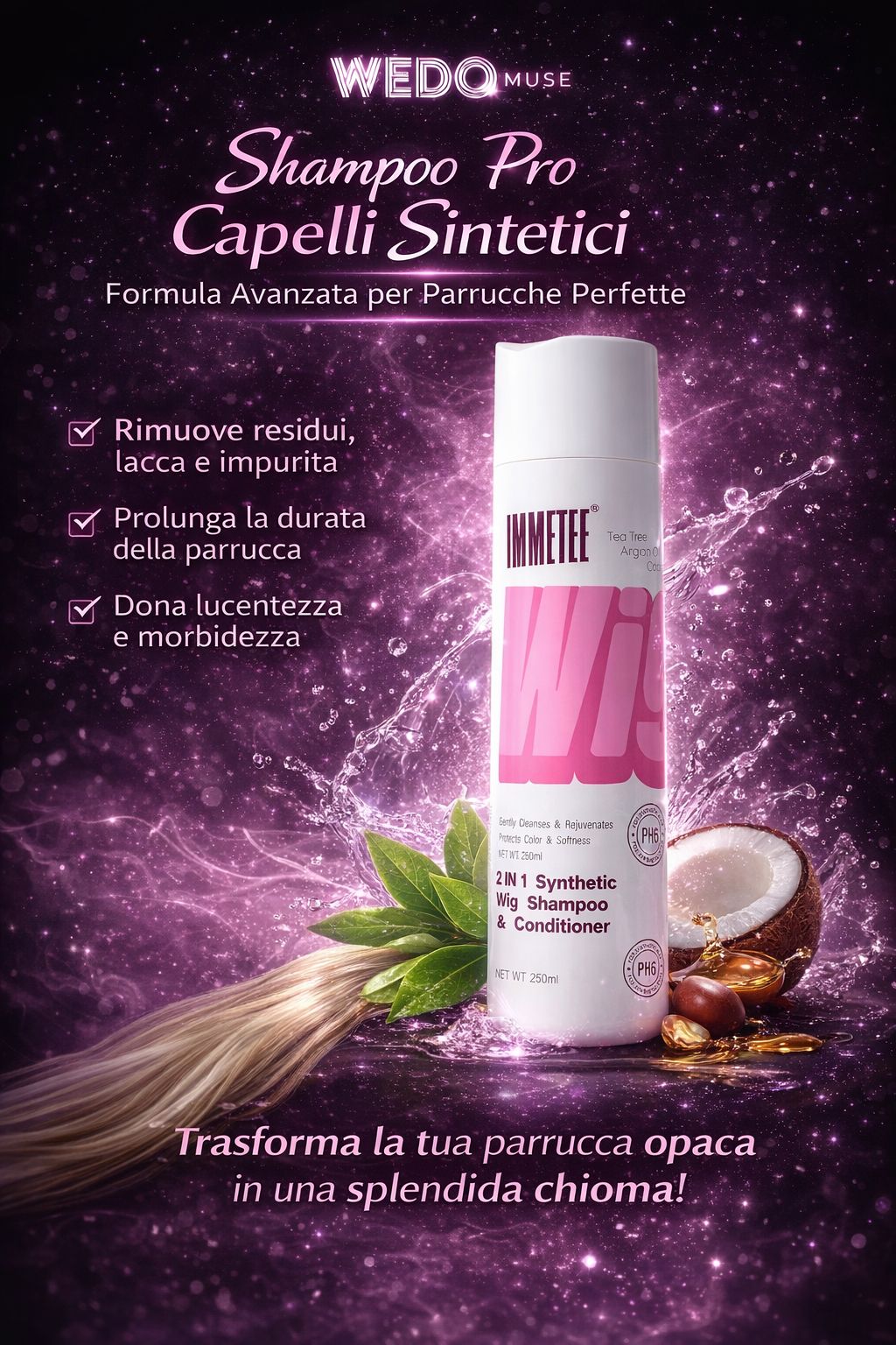 Shampoo&Balsamo Parrucche Sintetiche