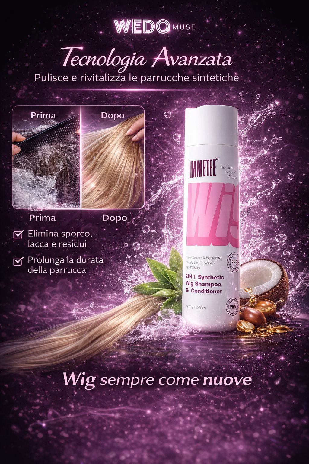 Shampoo&Balsamo Parrucche Sintetiche