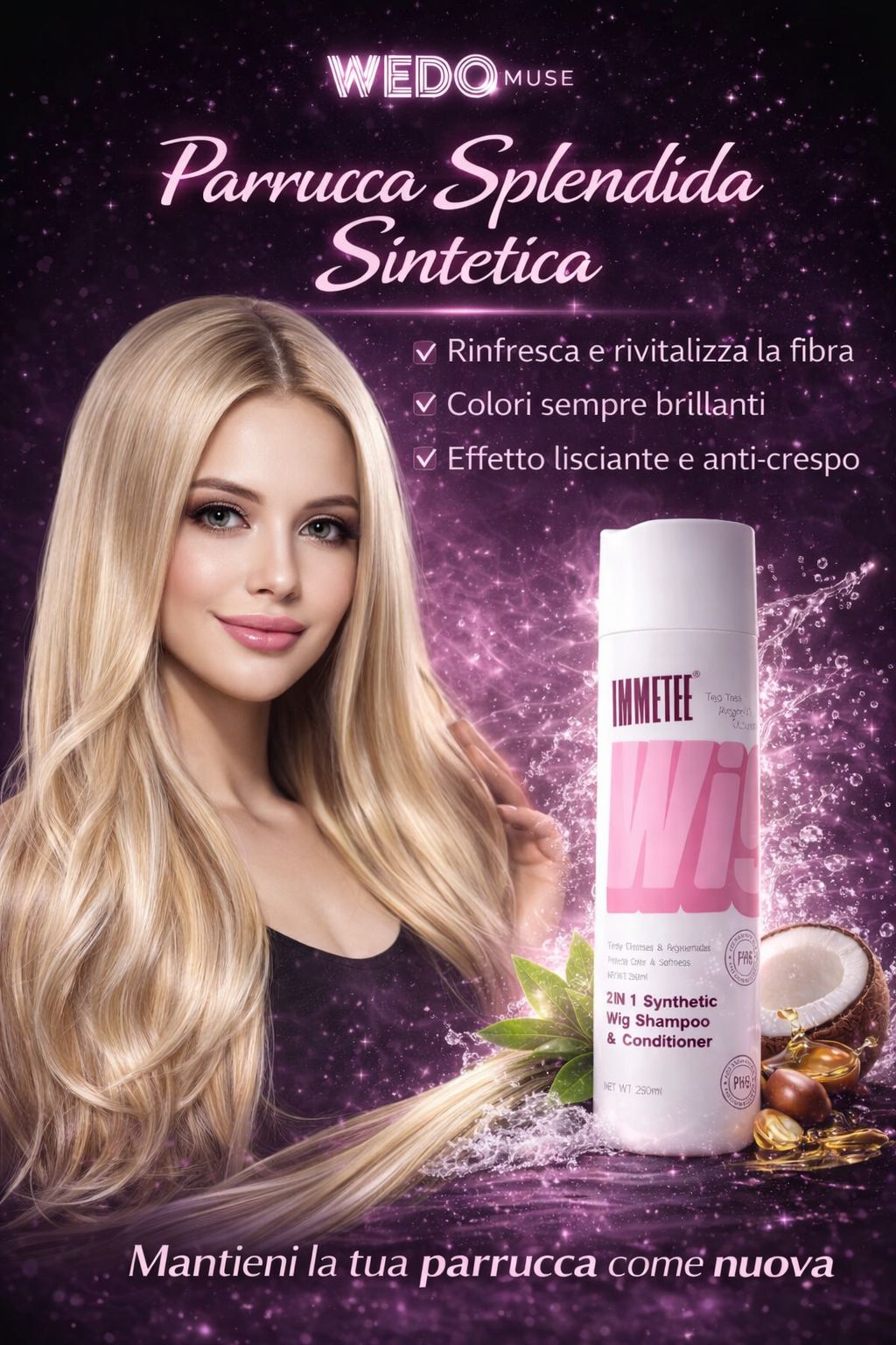 Shampoo&Balsamo Parrucche Sintetiche