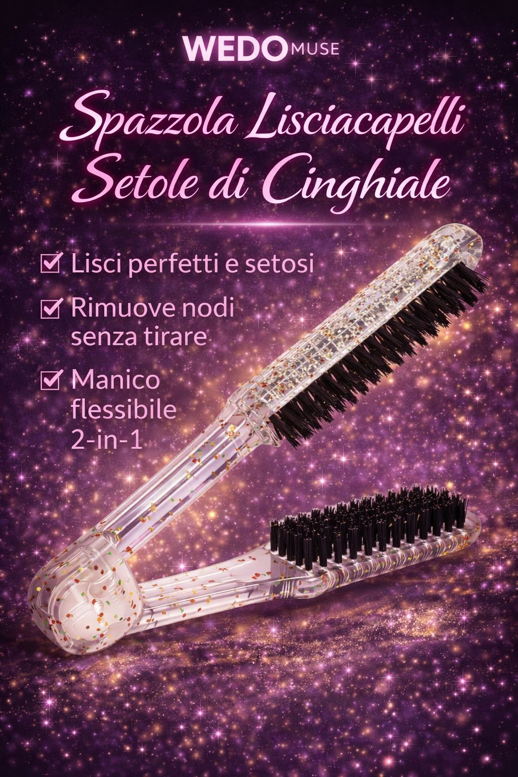Spazzola Doppia con Setole di Cinghiale
