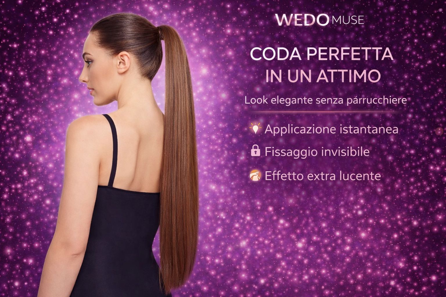 Coda Liscia 70CM Castano Chiaro